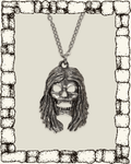 Vintage Hair Skull Necklace