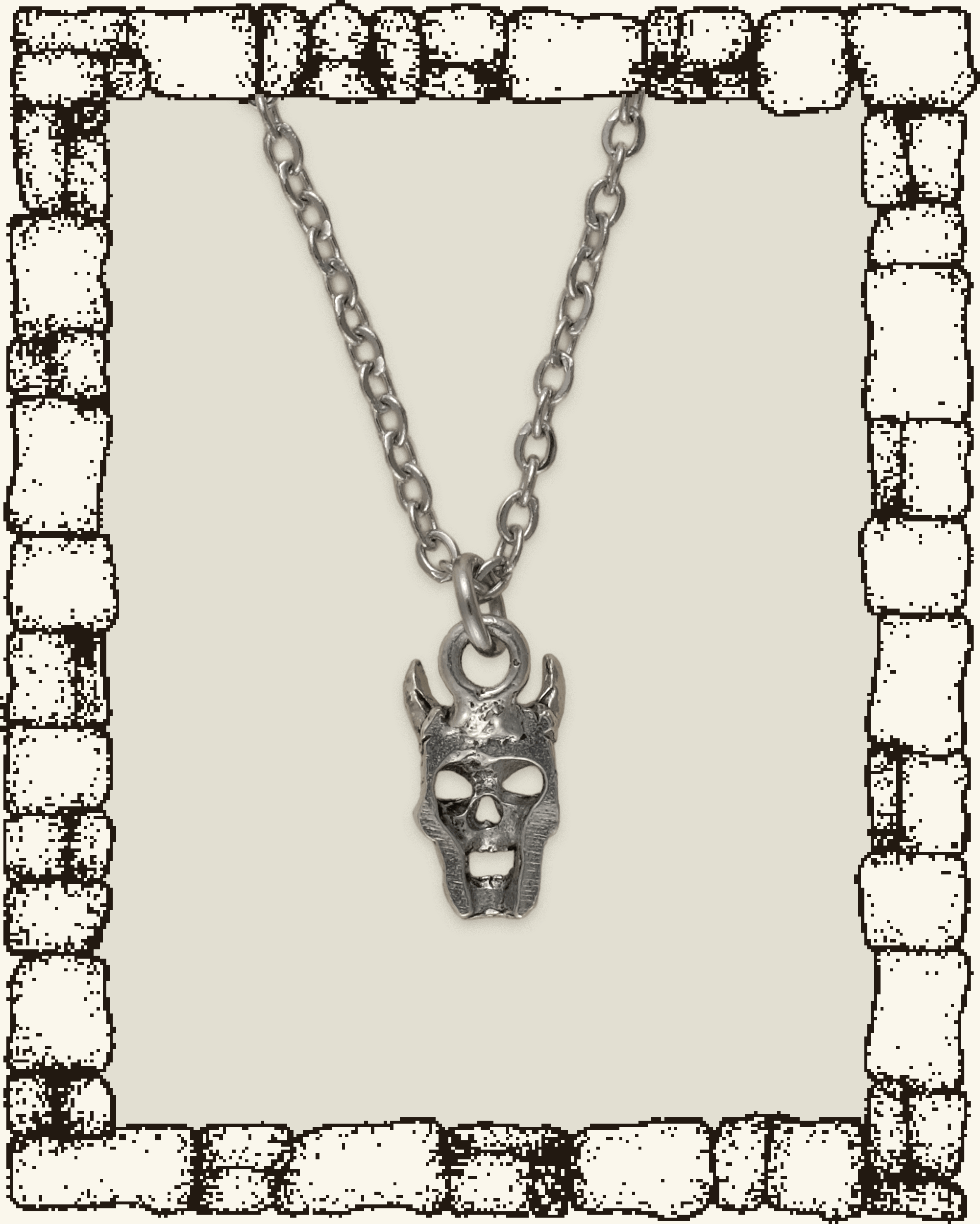 Vintage Small Demon Skull Necklace