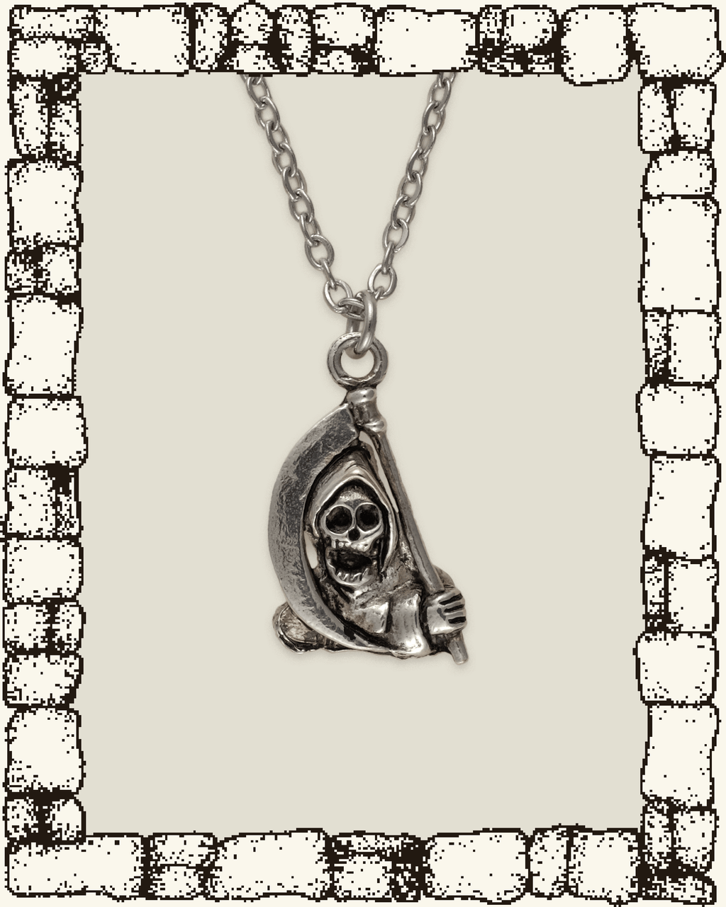 Vintage Grim Reaper Necklace