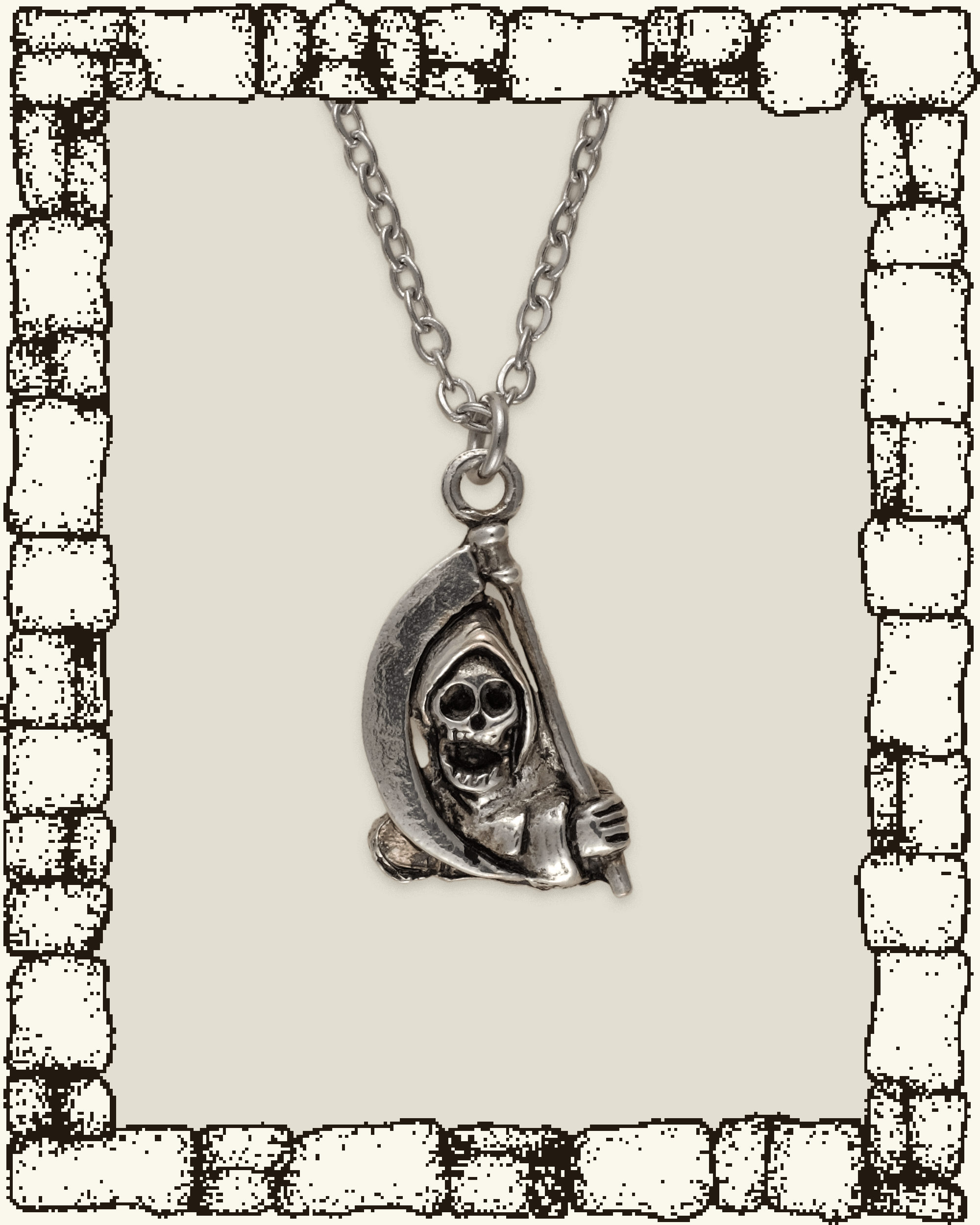 Vintage Grim Reaper Necklace
