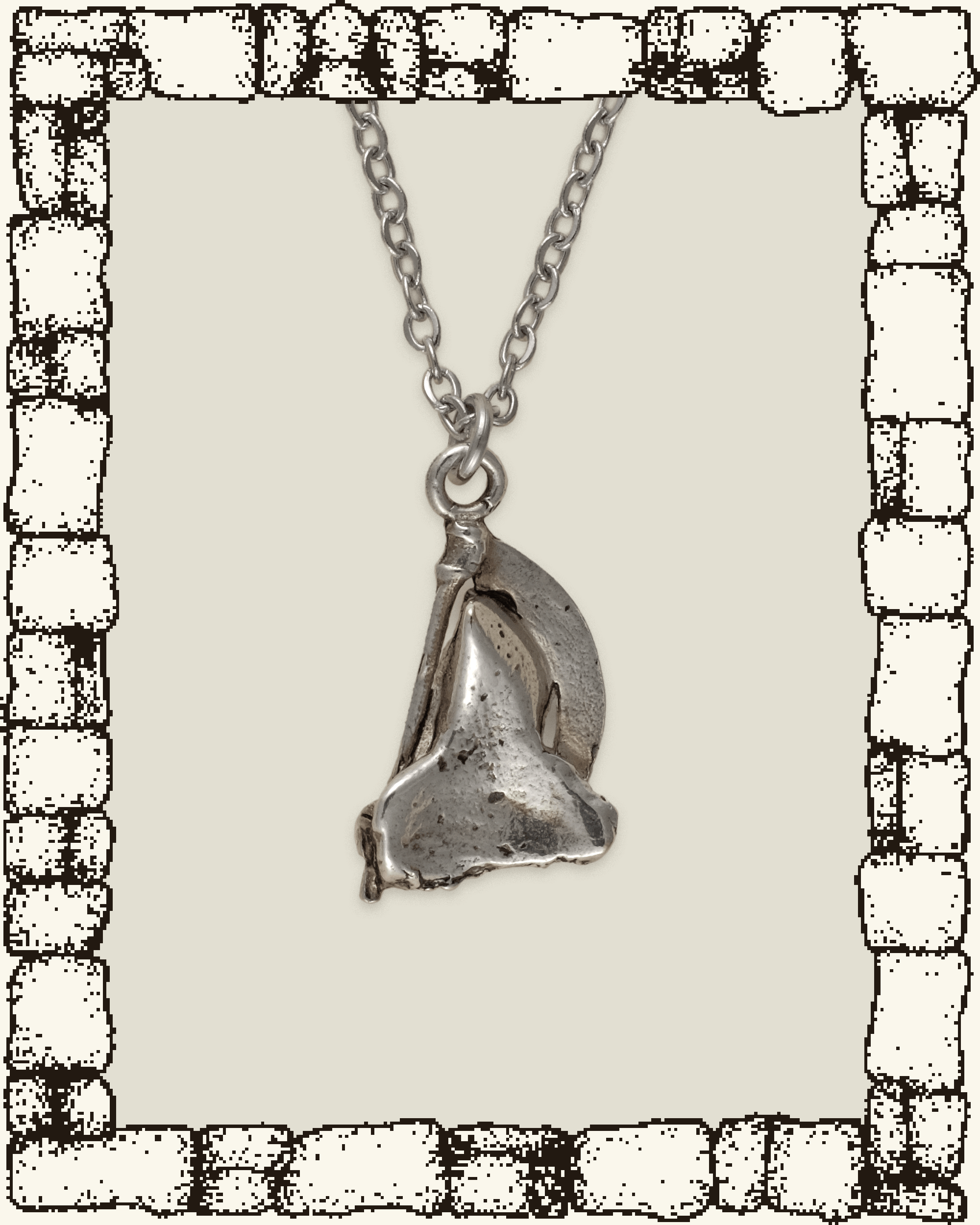 Vintage Grim Reaper Necklace