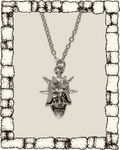 Vintage Small Spikey Skull Necklace