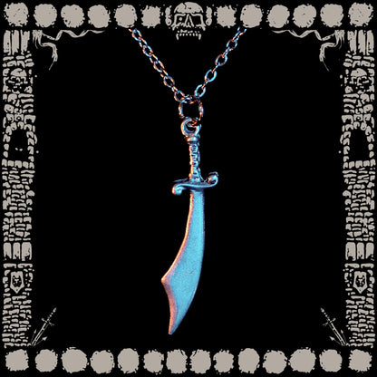 Vintage Curved Sword Necklace