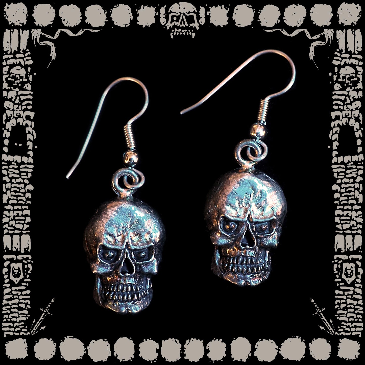 Vintage Skull Earrings